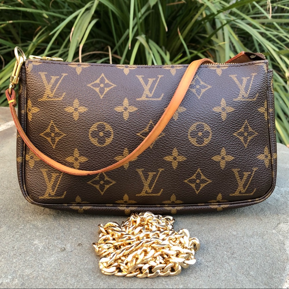 COPY - 💯LV Monogram Accessories Pochette •W/X-BODY CHAIN